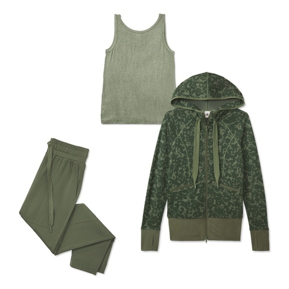 Cabi marathon jacket army green camouflage 6030 XS full zip hoodie - Picture 2 of 8